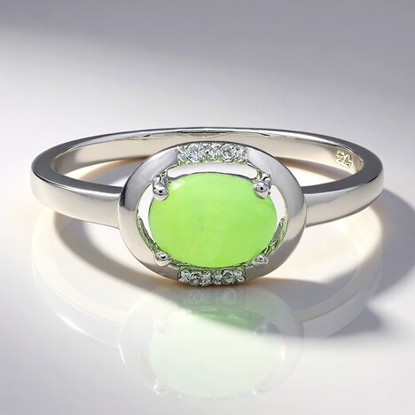 Anello in argento con Crisoprasio