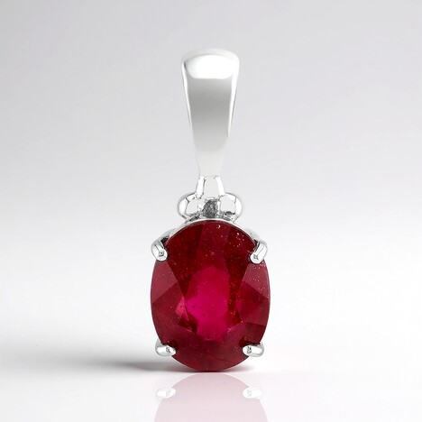 Ciondolo in argento con Rubino Bemainty