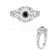 Black Diamond Silver Ring (Ornaments by de Melo)