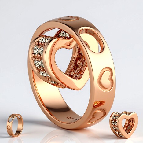Ciondolo in oro con Diamante Rose de France SI1 di Argyle (Annette)