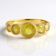 Bague en argent et Saphir jaune de Madagascar (de Melo Essence)