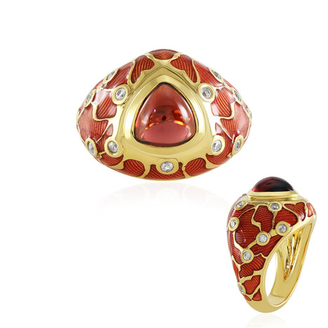 Indian Garnet Silver Ring (Adela Silber)