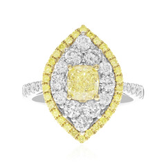 Anillo en oro con Diamante amarillo SI2