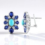 Orecchini in argento con Turchese Sleeping Beauty (Dallas Prince Designs)