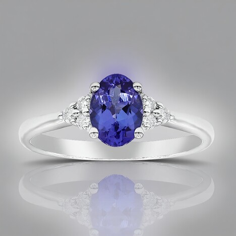 Bague en or et Tanzanite AAA