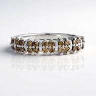 Anello in argento con Diamante Cioccolato I2