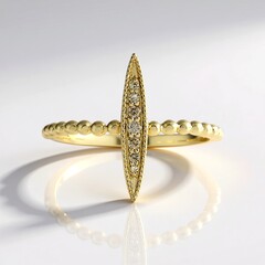 Anello in oro con Diamante Champagne I2 (de Melo Gold)