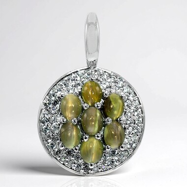 Pendentif en argent et Alexandrite œil-de-chat