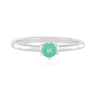 Bague en argent et Emeraude de Russie (Adela Silber)