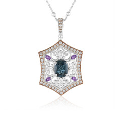 Londonblauer Topas-Silberhalskette (Dallas Prince Designs)