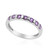Zilveren ring met Ceylon paarse saffieren