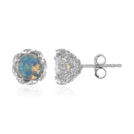 Boucles d'oreilles en argent et Opale Welo (de Melo)