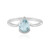 Bague en argent et Topaze bleu ciel