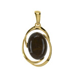 Ciondolo in argento con Legno Fossile (dagen)