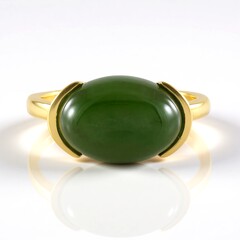 Anello in argento con Giada Canadese