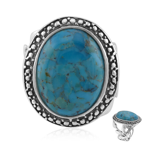 Anillo en plata con Turquesa azul del Mohave Kingman (Art of Nature)