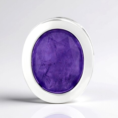 Ciondolo in argento con Quarzo porpora pastello (MONOSONO COLLECTION)