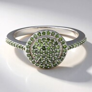 Bague en argent et Diamant fantaisie