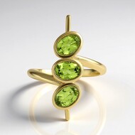 Anillo en plata con Peridoto