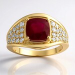 Anello in oro con Rubino Mozambico (de Melo Gold)