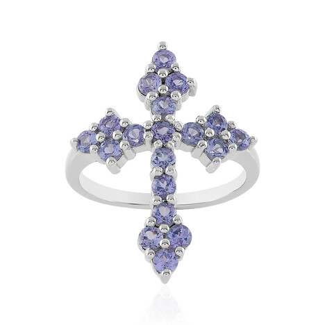 Anillo en plata con Tanzanita