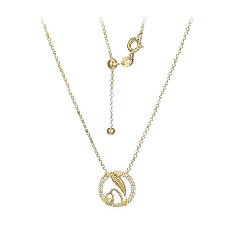 Peridot-Silberhalskette