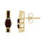 Garnet Silver Earrings