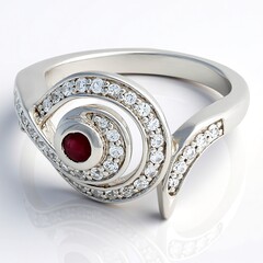Anello in argento con Rubino del Madagascar