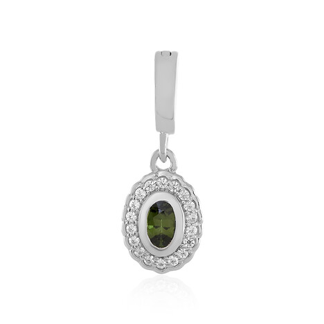 Ciondolo in argento con Zircone Ceylon Verde