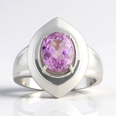 Anello in argento con Kunzite (Pallanova)