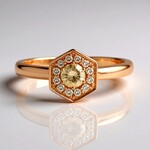 Anello in oro con Diamante Rose de France SI1 di Argyle (Annette)
