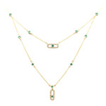 Collana in oro con Smeraldo Zambia AAA (de Melo Gold)