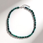 Collana in argento con Malachite