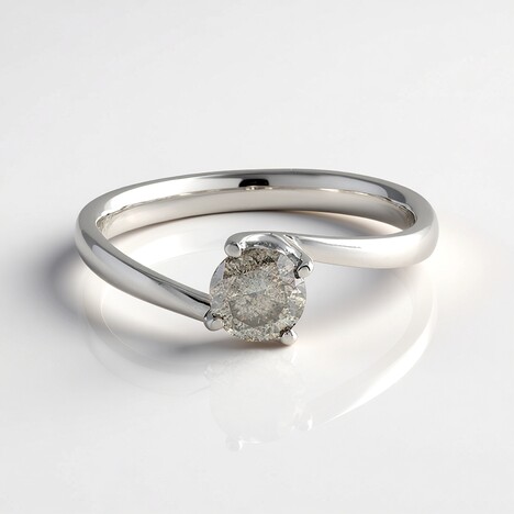 Anello in platino con Diamante Argentato I3 (KM by Juwelo)