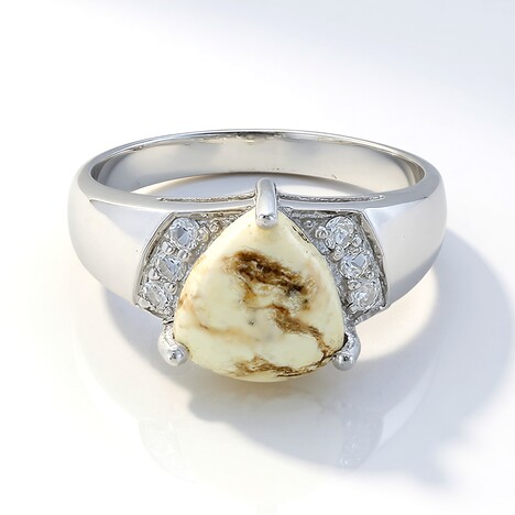 Anello da uomo in argento con Magnesite