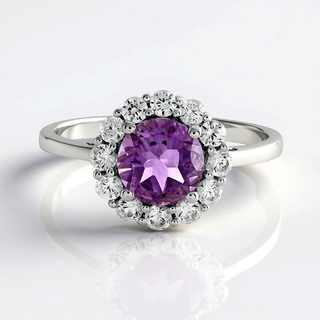 Bague en argent et Quartz azur