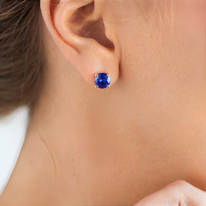 Boucles d'oreilles en or et Tanzanite AAA (CIRARI)