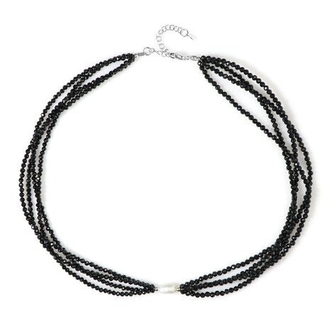 White Freshwater Pearl Silver Necklace