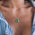 Colgante en plata con Cuarzo verde esmeralda (MONOSONO COLLECTION)