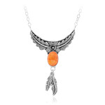 Collar en plata con Ostra espinosa naranja (Jones Lee)