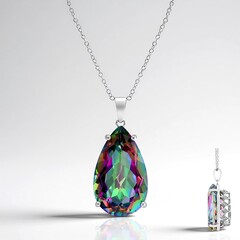 Collana in argento con Quarzo Mistico
