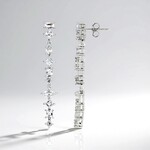 Orecchini in argento con Topazio Bianco