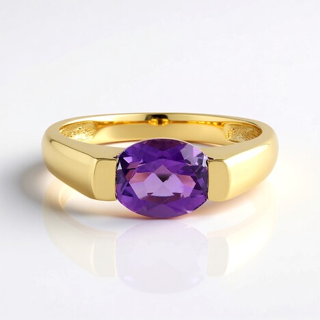 Anello in argento con Ametista del Marocco