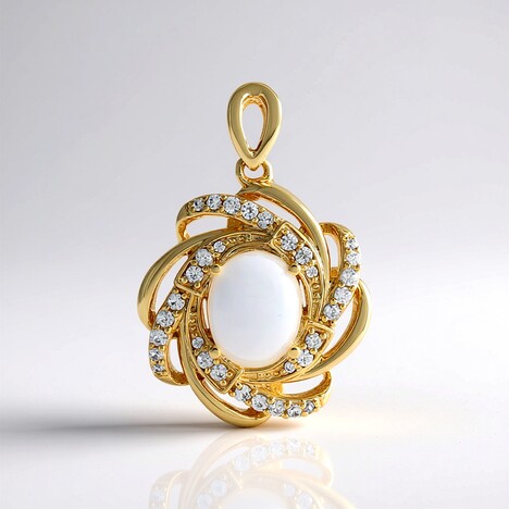 Ciondolo in argento con Opale di Welo (Adela Silber)