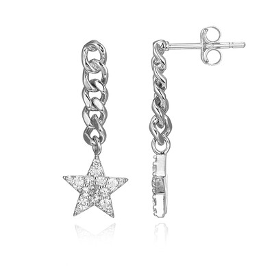 Orecchini in argento con Topazio Bianco