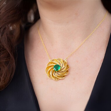 Sambia-Smaragd-Goldcollier (Ornaments by de Melo)