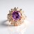 Anello in argento con Ametista Rose de France (Gems en Vogue)