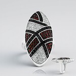 Anello in argento con Spinello Nero