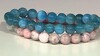 Armband met neon blauwe apatieten