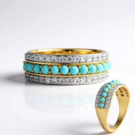 Anello in argento con Turchese Sleeping Beauty (Faszination Türkis)